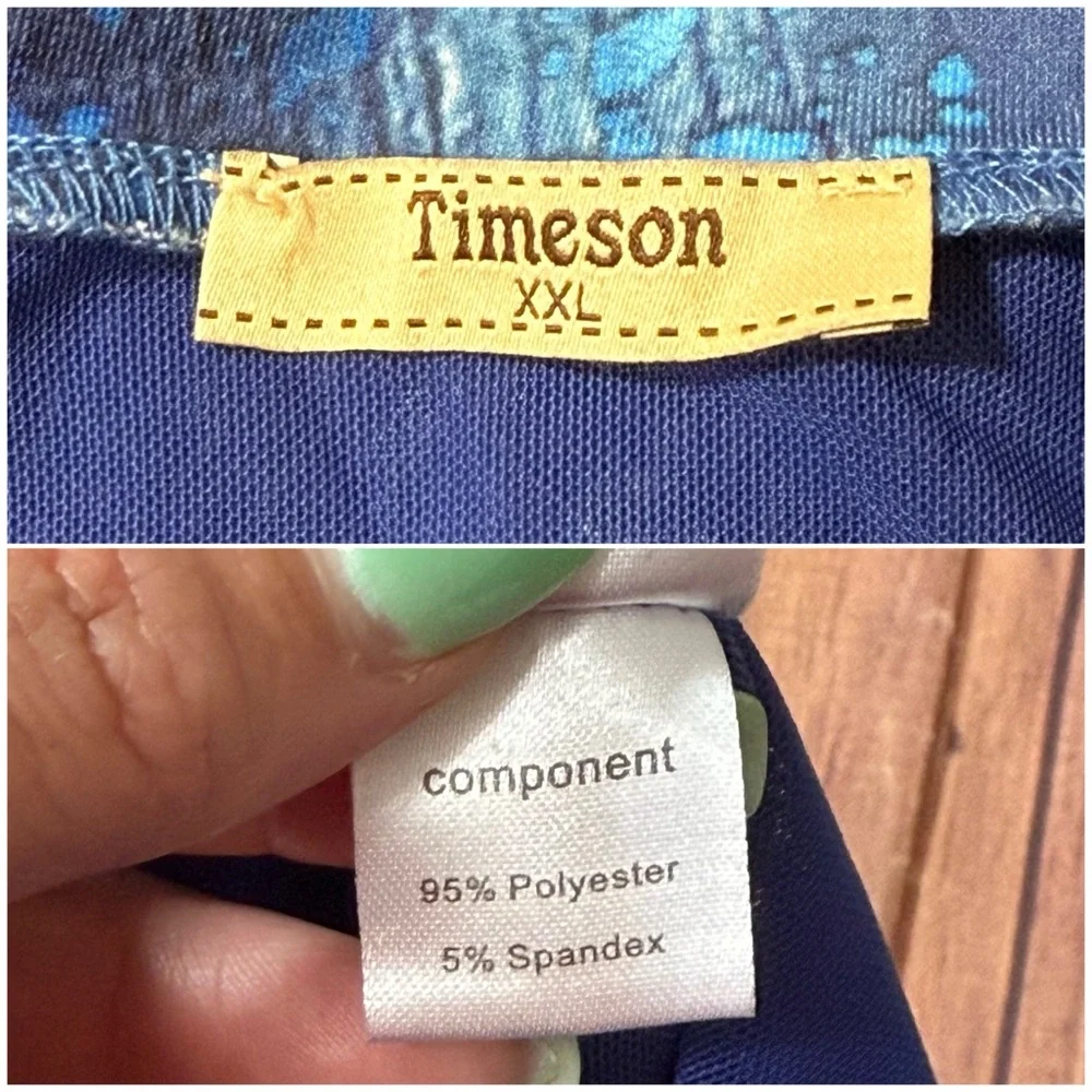 Vibrant Blue Blouse with Long Sleeves - Picture 11 of 12